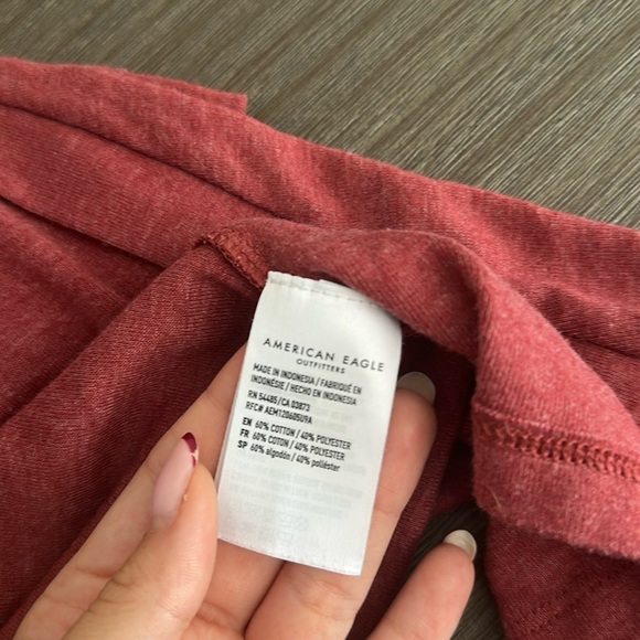 American Eagle Red Wrap Top - Picture 5 of 5